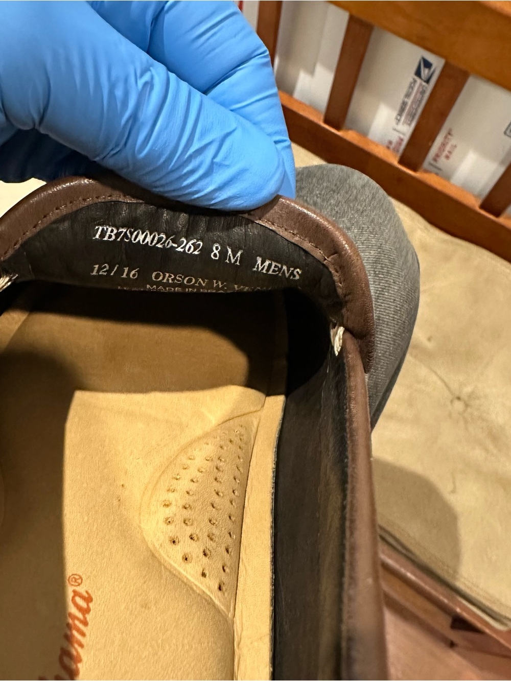 Tommy Bahama Men's Brown Woven Leather Slip-On Loafers - Picture 14 of 15